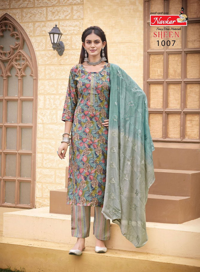 Sheen Vol 3 By Navkar Muslin Printed Kurti With Bottom Dupatta Wholesale Shop In Surat
